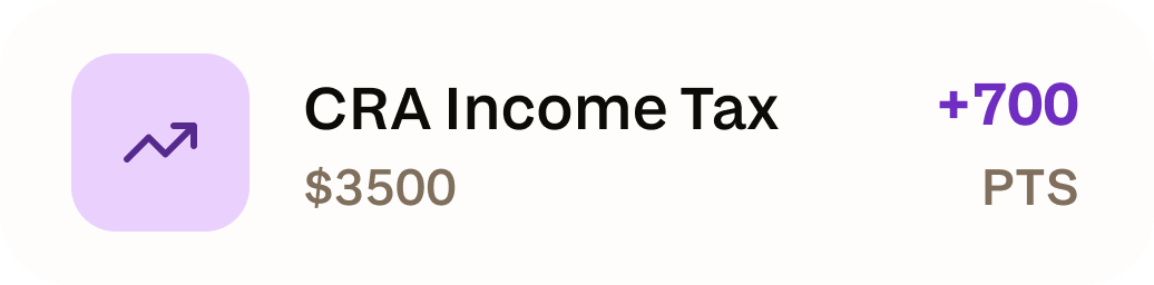 CRA Income Tax — +700 PTS
